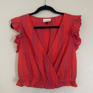 EUC. Universal thread wrap front blouse